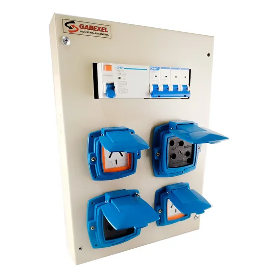 Tablero Gabinete Con Tomas Industriales Para Galpón Taller