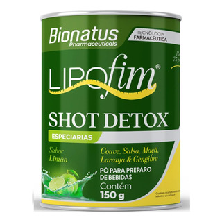 Bionatus Lipofim Shot Detox Sabor Limão 150g Bionatus Lipofim Shot Detox Sabor Limão 150g