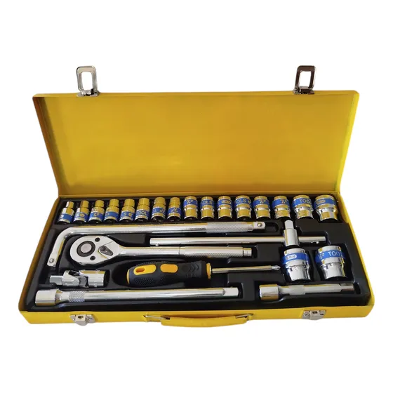 Juego D/ Dados Milimetricos + Rachet, Set 25 Piezas 1/2 PuLG