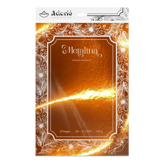 Metalina By Adorié 230g X 10 Hojas Color Bronce Venus
