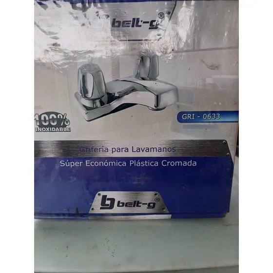 Llave Para Lavamanos Doble Cromada Plástica