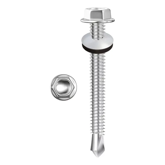 Tornillo Autoperforante Pta Mecha 14x 2-1/2 X100u C/arandela