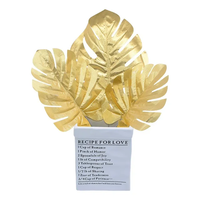 Hojas De Plástico Dorado 19 X 23 Cm