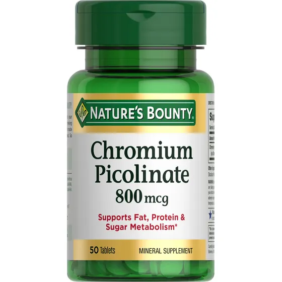 Suplemento De Picolinato De Cromo Nature's Bounty 800 Mcg, 5