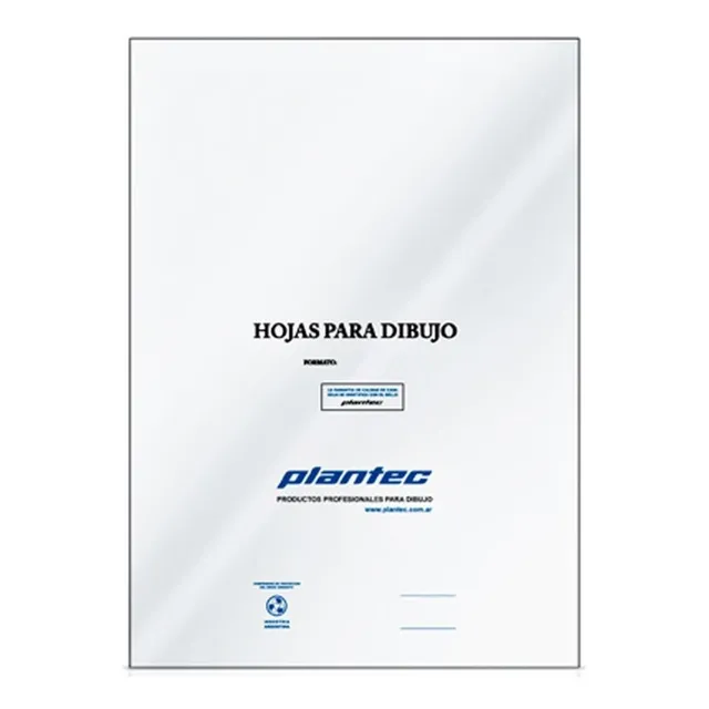 Hojas Para Dibujo Técnico A2 Plantec X 10 Hojas De 106 Gms