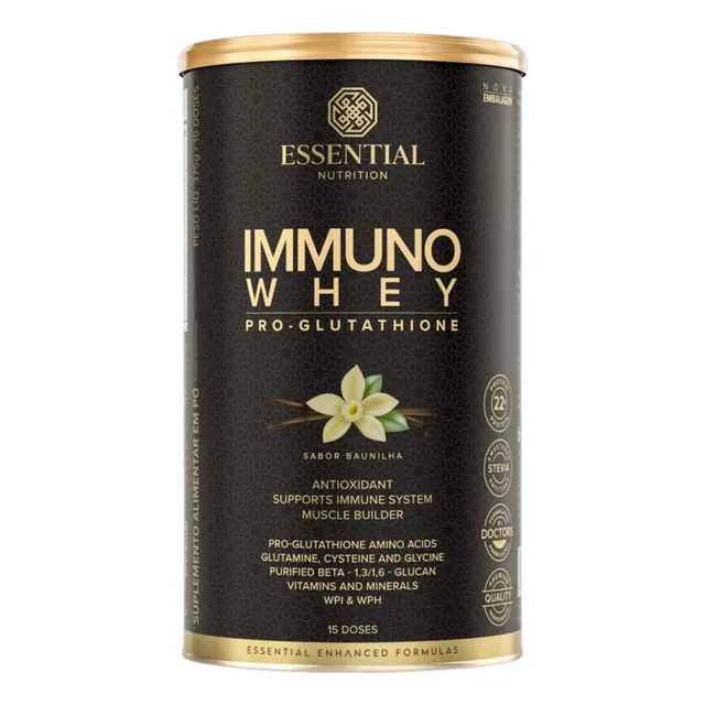 Immuno Whey Pro Glutathione Baunilha Lata375g/15ds Essential