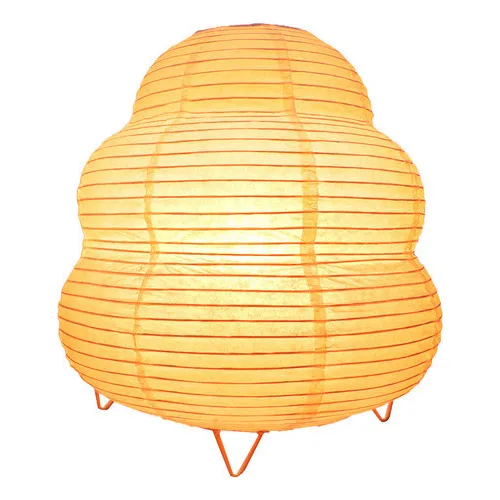 Ag Lámpara De Mesa Japonesa Con Farol De Papel