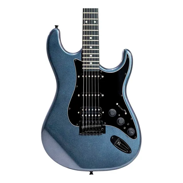Guitarra Strato Tagima Sixmart Cinza Metálico Hss C/ Efeitos