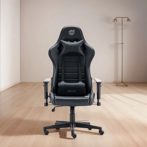 Cadeira Gamer Dazz Prime X V2 Preto E Cinza Com Almofada