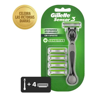 Kit Máquina Para Afeitar + Cartuchos Gillette Sensor3 Sensit Kit Máquina Para Afeitar + Cartuchos Gillette Sensor3 Sensit