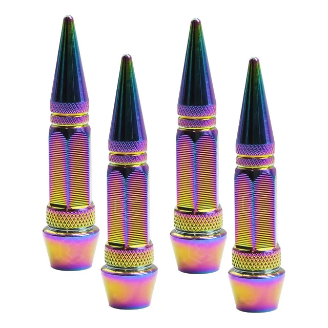 Kit 4 Tapon Cubre Pivote Válvula Pico Tornasol Largo Auto