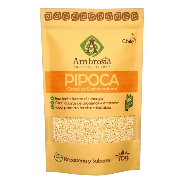 Ambrosia Pipoca De Quinoa - Integral, 70g, Doypack.
