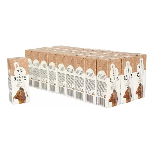 Leche Sabor Chocolate Santa Clara 27 Lechitas De 200 Ml