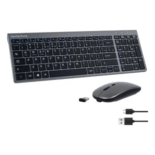 Kit Teclado E Mouse Sem Fio Bluetooth Abnt2 RecarregĂĄveis Kit Teclado E Mouse Sem Fio Bluetooth Abnt2 RecarregĂĄveis