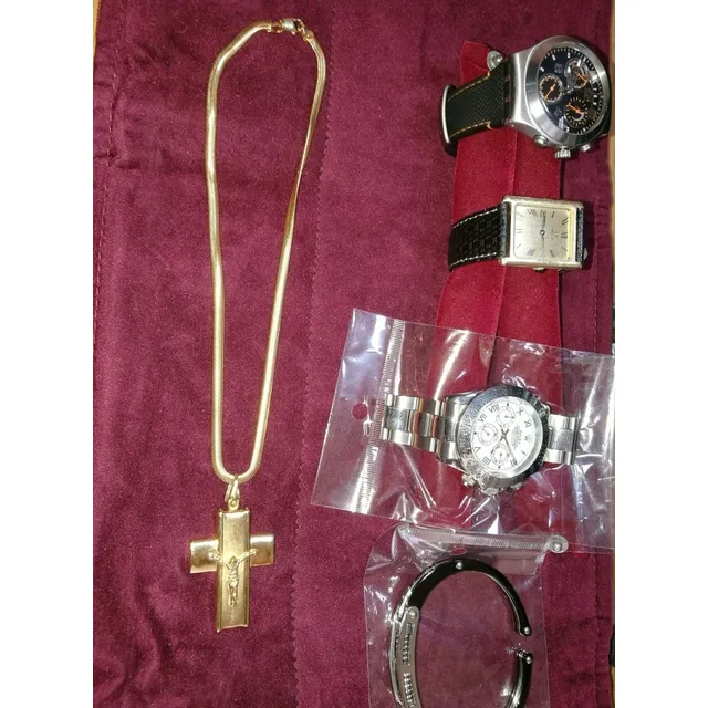 Cadena Baño De Oro 18k Wide Gargantilla Cristo Prenda Collar