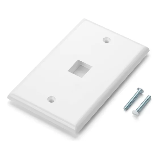 Faceplate De 1 Toma Para Insertos De Red Rj45 Rj11 Keystone