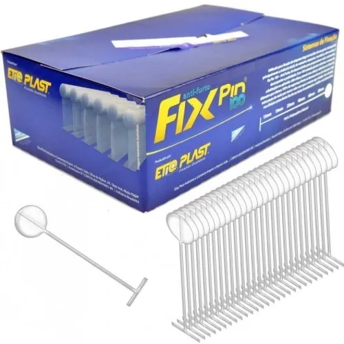 Fix Pin 100 Anti-furto 40mm Nacional (pino Tag) Cx 5mil Unid