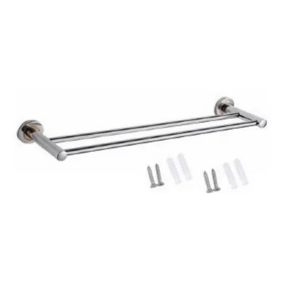  Porta Toalla Toallero De Lujo Doble De Acero Inoxidable 