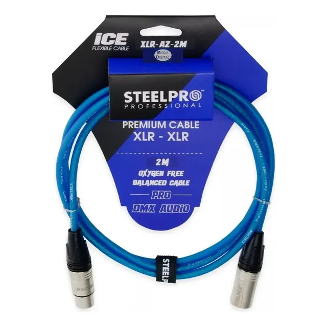Cable Xlr 2m Balanceado Steelpro Xlr-az-2m Plug-jack Prof.