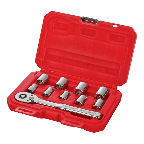 Craftsman Juego 10 Herramientas Mm Matraca De 3/8 Cmmt34564 Color Rojo