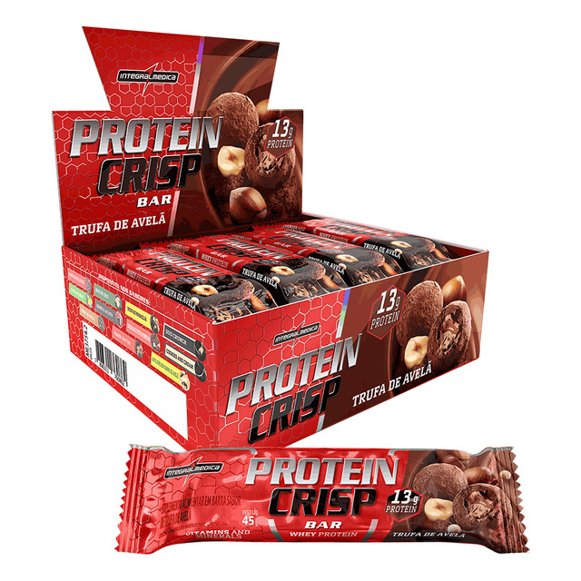 Barrinha De Proteina Crisp Bar Cx 12unid/ 45g Integralmedica Barrinha De Proteina Crisp Bar Cx 12unid/ 45g Integralmedica