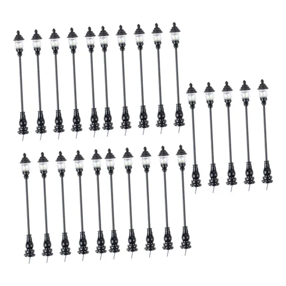 25 Pieza Modelo Jardin Luz Mini Figurita Miniatura Calle Led