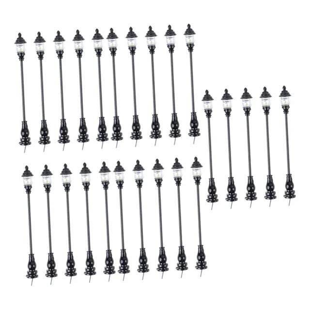 25 Pieza Modelo Jardin Luz Mini Figurita Miniatura Calle Led