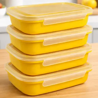 Gp Plastico2 0un Potes Com Trava Marmita Fitness Reutilizável Microondas