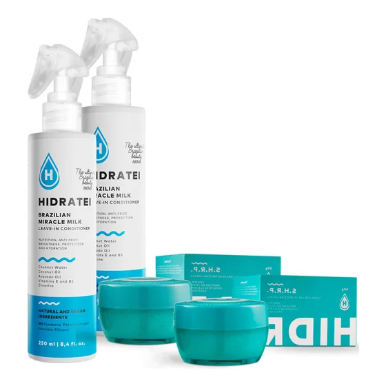 2x Leave-in Multifuncional 250ml Hidratei + 2x Shrp Creme Pr