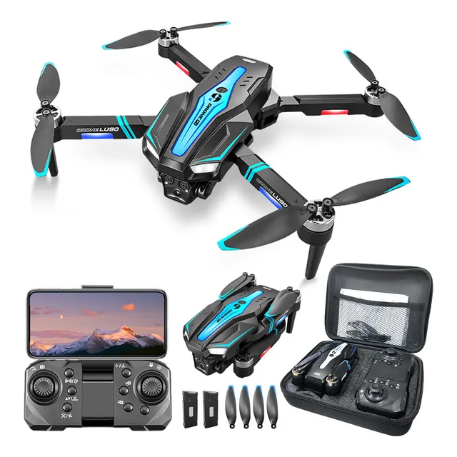 Drone Mini Ourlife Lu90 4k Motor Confiable 2 Baterías Azul