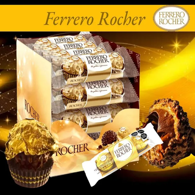 Chocolate Ferrero Rocher 16 Paquetes De 3 Piezas