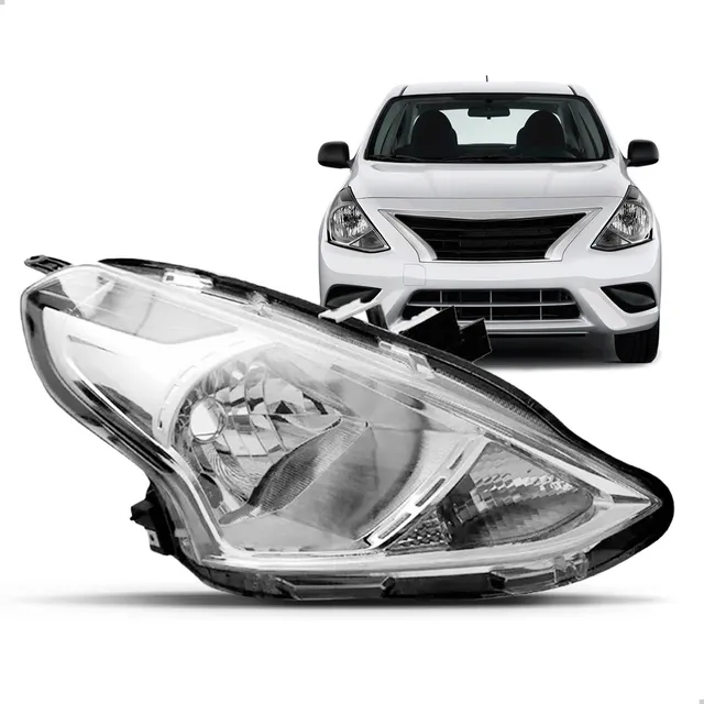 Farol Versa 2016 2017 2018 Manual Cromado Rf
