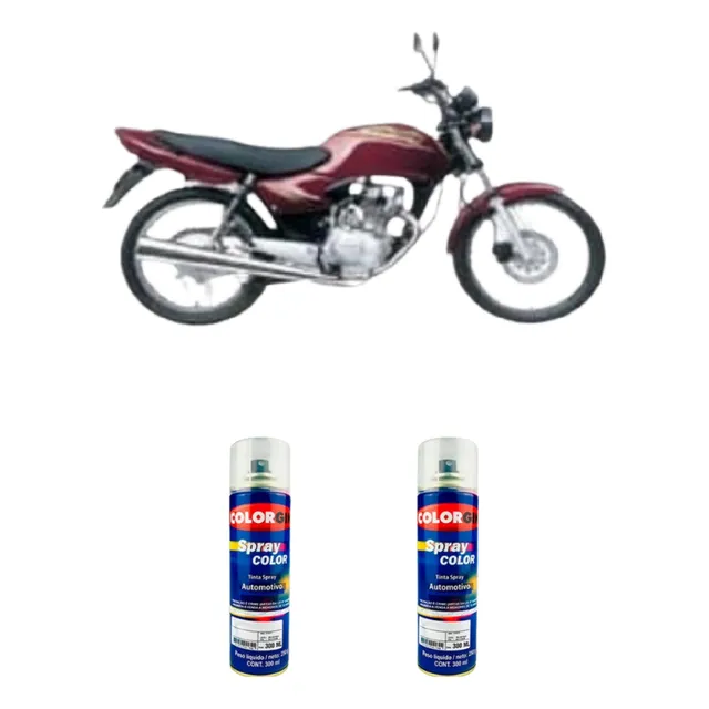 Tinta Spray Automotiva Vermelho Sapucai Honda R276p + Verniz