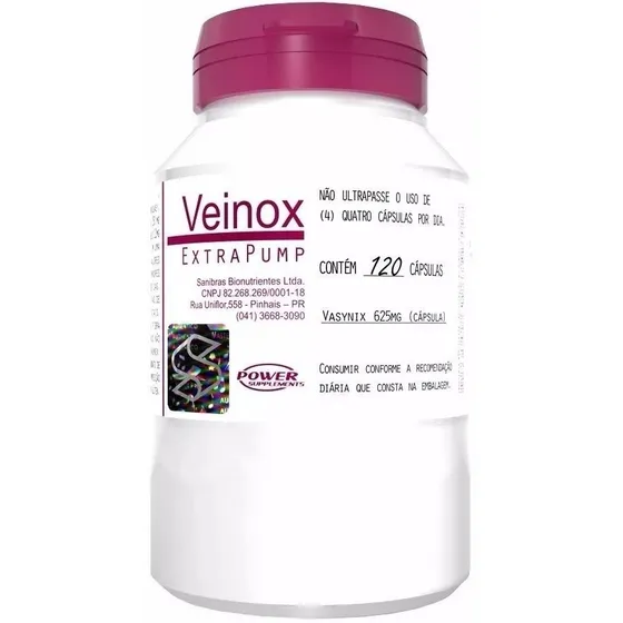 Veinox (120 Caps) Melhor Que Dilatex- Power Supplements Sabor Sem sabor