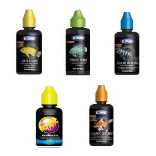 Kit Tratamiento Acondicionador De Agua Acuario Peceras Peces Kit Tratamiento Acondicionador De Agua Acuario Peceras Peces