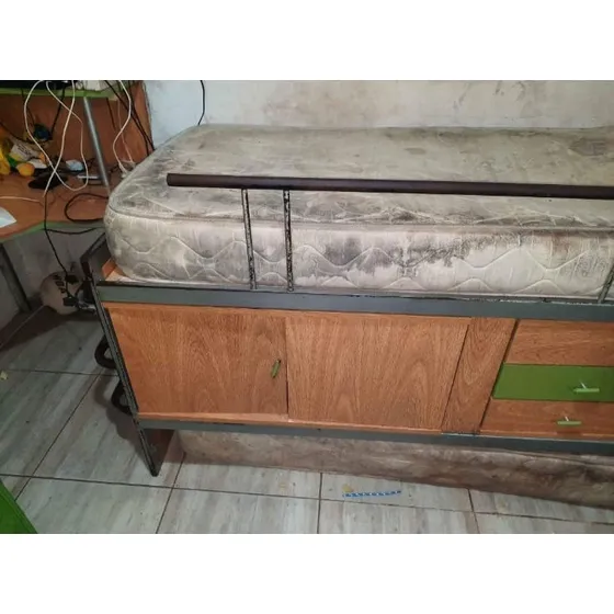 Cama Con Repisa, Escritorio, Cajoneras, Marinera Imperdible