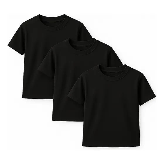 Kit 3 Camisas Infantil Básica Dryfit Proteção Uv Lisa