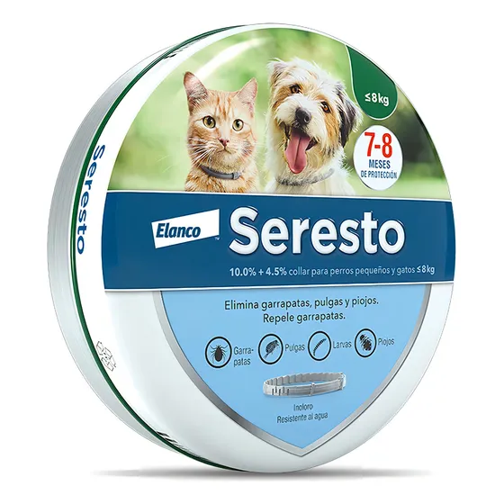 Elanco Seresto Coleira para cães Antipulgas Perro/Gato - 8 kg - 38 cm - 1 - Unidad - 1