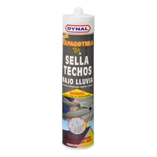 Tapagoteras Bajo La Lluvia Wet Cartucho Sella Techos Dynal Color Negro