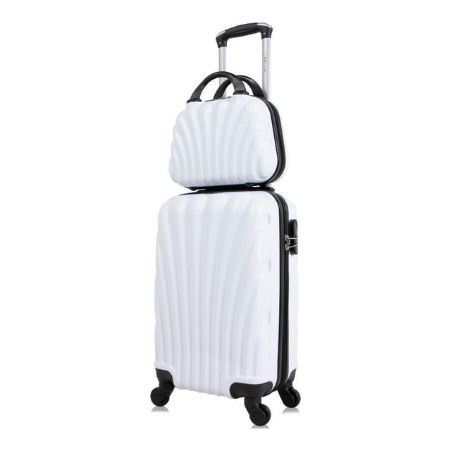 Kit Mala De Bordo Branca Com Frasqueira Dizy Swiss Move