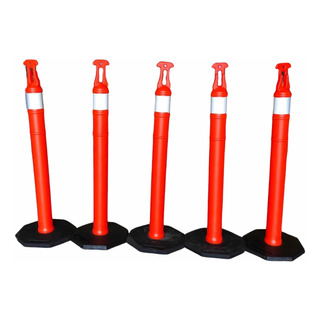 5 Poste Delimitador Reflejante Alineador Base Negra Vialidad 5 Poste Delimitador Reflejante Alineador Base Negra Vialidad