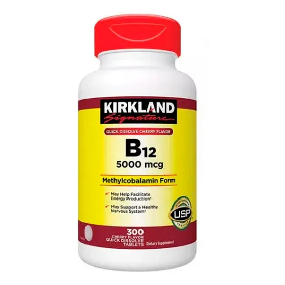 Vitamina B12 Kirkland 5000 Mcg 300 Tomas Disolución Rápida