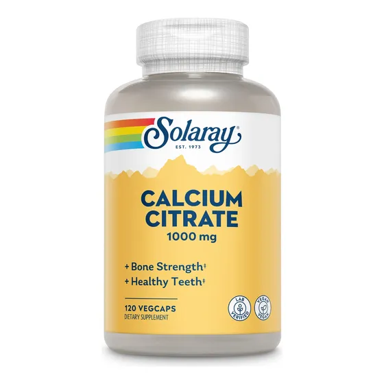 Suplemento De Calcio Solaray Citrato De Calcio 1000 Mg Vegan