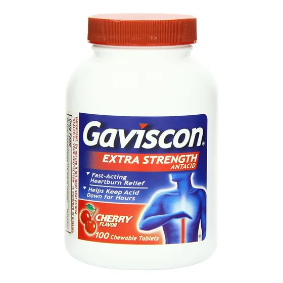 Gaviscon 100 Tabletas Masticable Cereza Extra Fuerte Acidez