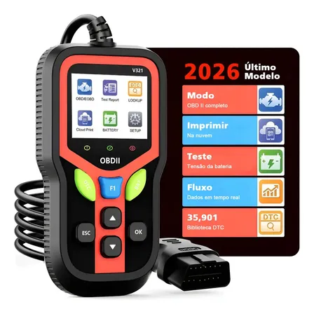 Scanner Automotivo Obd2 Diagnóstico Auto Profissional Em Português Leitor De Códigos 12V