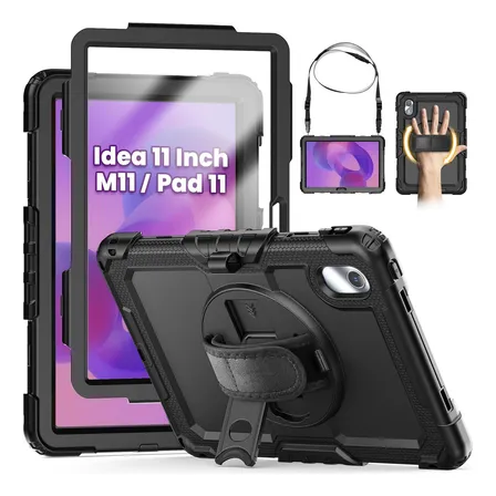 Capa Á Prova De Queda 3 Em 1 Para Lenovo M11 11''polegadas Preto