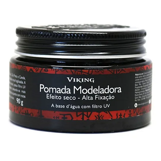 Pomada P/ Cabelo Viking | Linha Midgard | 90g | Efeito Matte