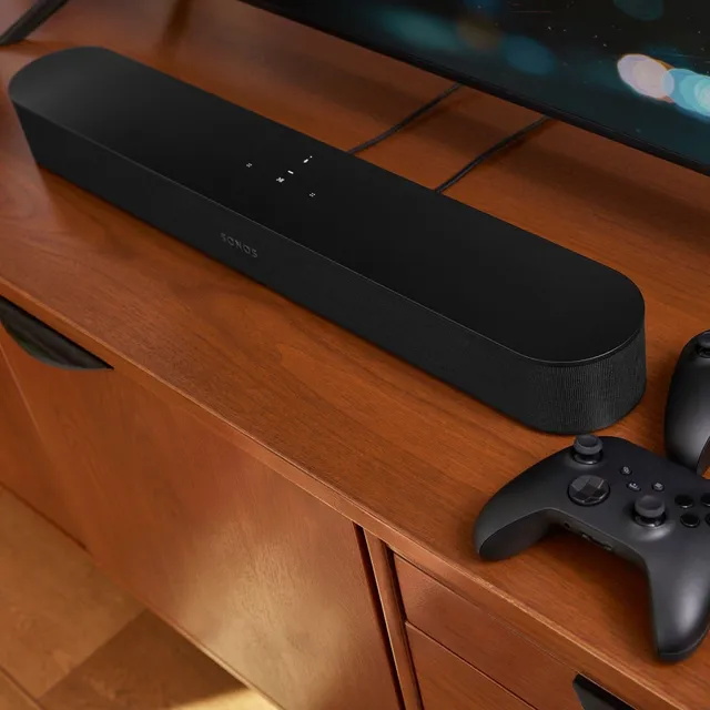 Bocina Sonos Soundbar Beam 2 BEAM2US1BLK con wifi negra 127V