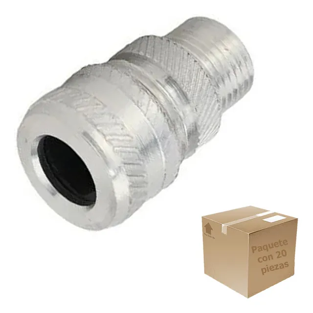 Conector Glandula Aluminio 3/4 Rosca Exterior Argos 20 Pzs