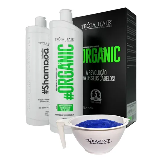 Escova Progressiva Organica Tróia Hair 2x1l Semi Definitiva